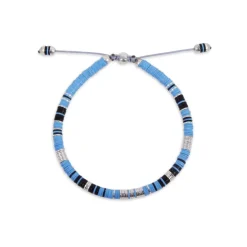 Rizon Bracelet I Baby Blue Pattern I Sterling Silver