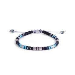 Rizon Bracelet I Black Pattern I Sterling Silver