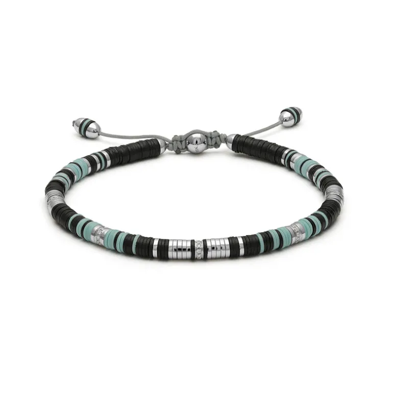 Rizon Bracelet I Black Pattern I Pave I White Gold