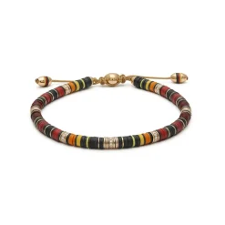 Rizon Bracelet I Burgundy Pattern I Pave I Yellow Gold