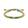 Rizon Bracelet I Green Pattern I Pave I Yellow Gold