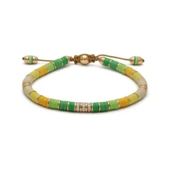 Rizon Bracelet I Green Pattern I Pave I Yellow Gold