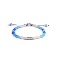 Rizon Bracelet I Light Blue Pattern I Sterling Silver