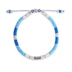 Rizon Bracelet I Light Blue Pattern I Sterling Silver