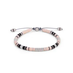 Rizon Bracelet I Light Pink Pattern I Sterling Silver