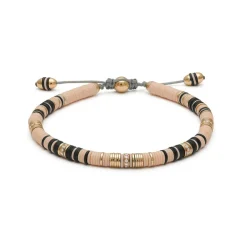 Rizon Bracelet I Light Pink Pattern I Pave I Yellow Gold