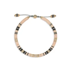 Rizon Bracelet I Light Pink Pattern I Pave I Yellow Gold