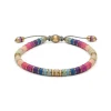 Rizon Bracelet I Pink Pattern I Pave I Yellow Gold