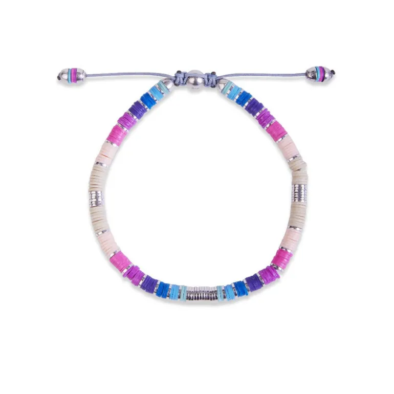 Rizon Bracelet I Pink Pattern I Sterling Silver