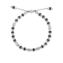 Saguaro Bracelet | Black Agate | Sterling Silver