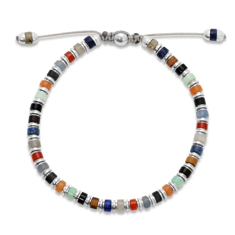 Sapet Bracelet | Mixed Gemstones | Sterling Silver