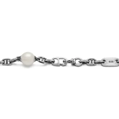 Sicar Necklace | White Pearls | Oxidized Sterling Silver