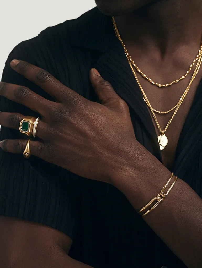 Solitaire Ring | Emerald | Mixed Metals