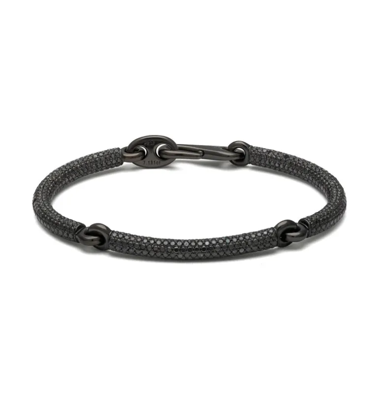 Solstice Bracelet | Full Pave I Black Gold