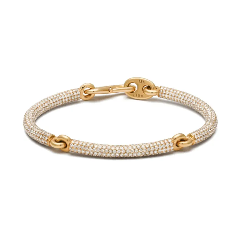 Solstice Bracelet | Full Pave I Yellow Gold