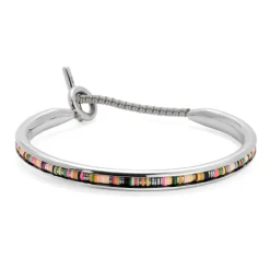 Tunal Round Cuff | Light Pink Pattern | Sterling Silver