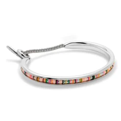 Tunal Round Cuff | Light Pink Pattern | Sterling Silver