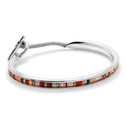 Tunal Round Cuff | Maroon Pattern | Sterling Silver