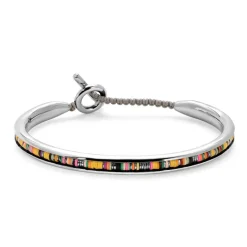 Tunal Round Cuff | Yellow Pattern | Sterling Silver