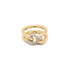 Unity Ring | 3mm I Pave I Yellow Gold