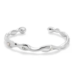 Warp Cuff | White Pearl | Sterling Silver